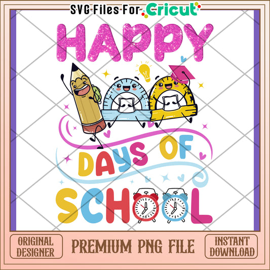 Happy 100 Days School PNG Design