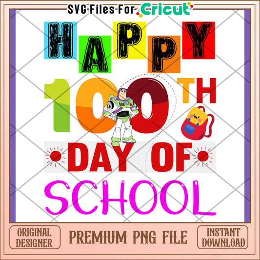 Happy 100th Day School PNG
