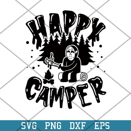 Happy Camper  Svg, Jason Voorhees Svg-Svgfilesforcricut