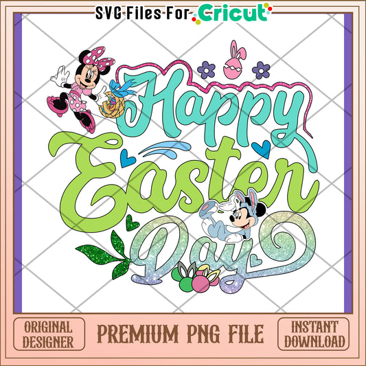 Happy Easter Day PNG Minnie Mickey