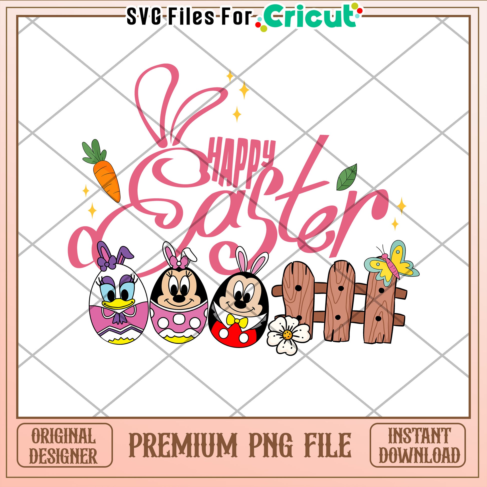 Happy Easter Mickey Minnie PNG