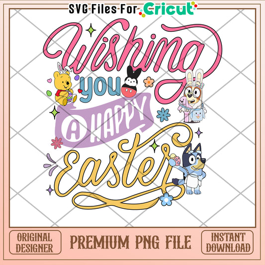 Happy Easter PNG Cute Cartoon Design