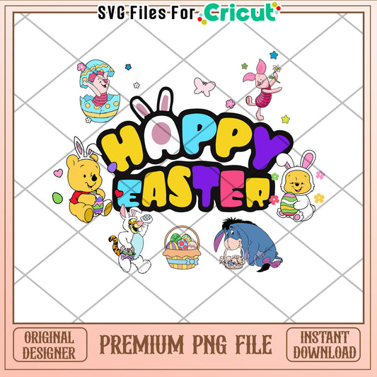 Happy Easter PNG File for Cricut Cute Designs Download