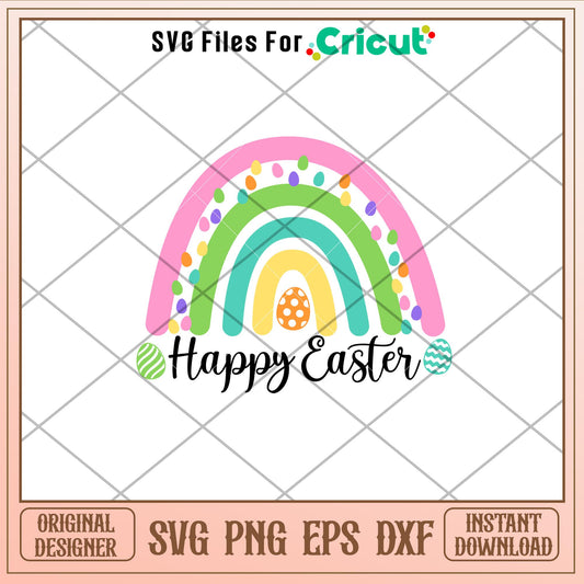 Happy Easter Rainbow, Happy Easter Rainbow Svg