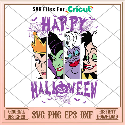 Happy Halloween  Halloween Villains svg, Disney characters svg, Digital Download