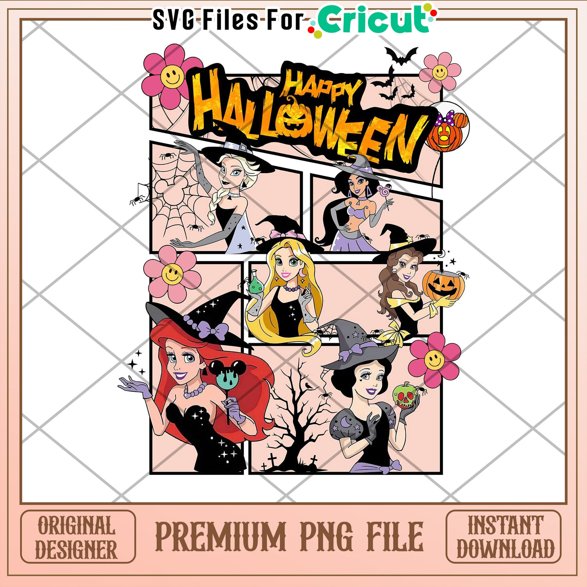 Happy Halloween Themed PNG File for Cricut Crafting Projects