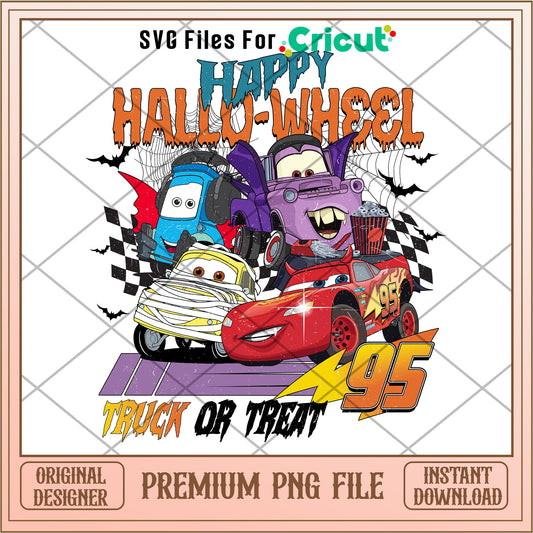 Happy Halloween Truck or treat 95 png, cars png, digital download