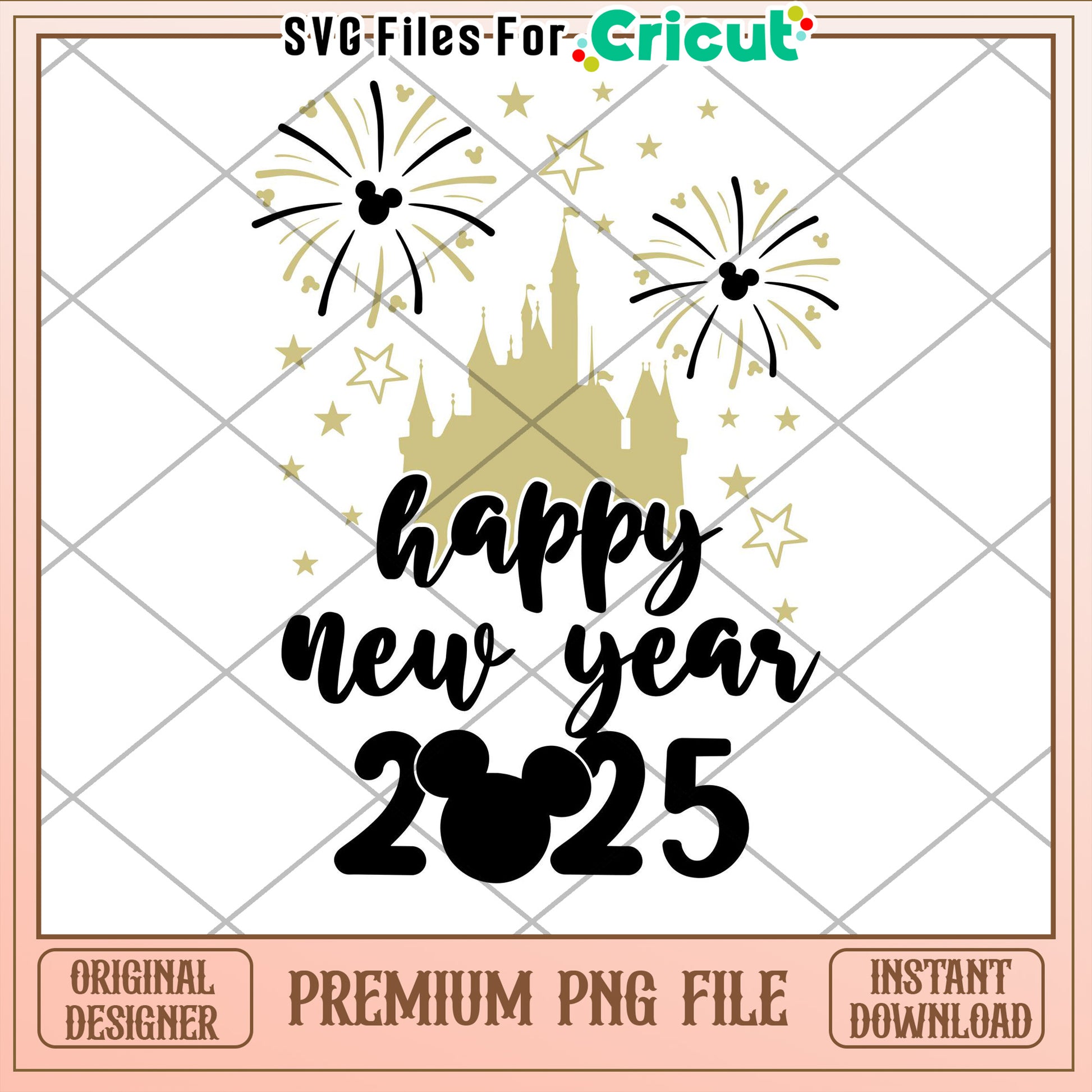 Happy New Year 2025 Disney PNG