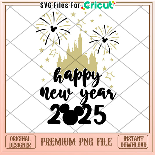 Happy New Year 2025 Disney PNG