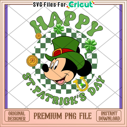 Happy St Patrick's Day Mickey Mouse PNG Design