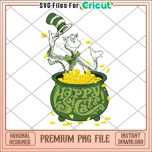 Happy St Patricks Day Cat PNG