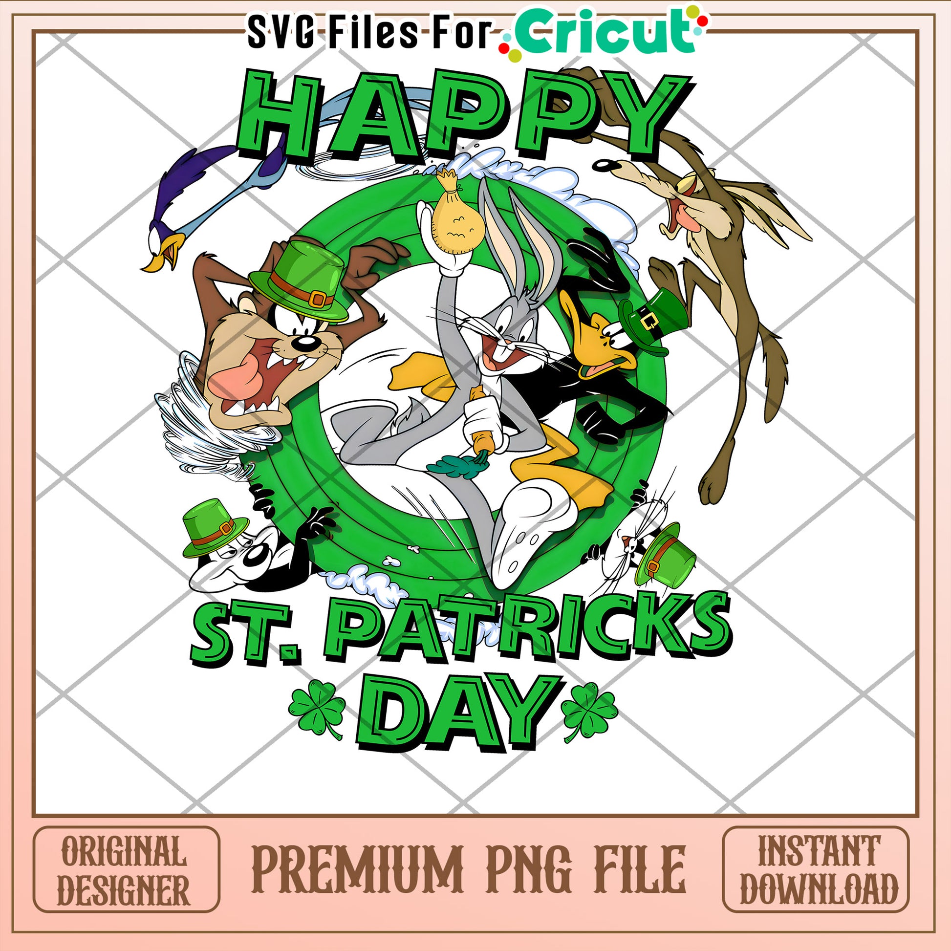 Happy St Patricks Day Looney Tunes PNG File Download