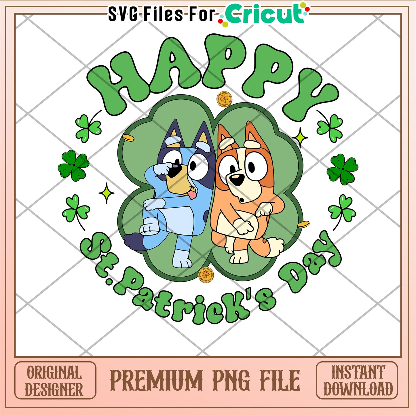 Happy St Patricks Day PNG Cute Cartoon Dog Design