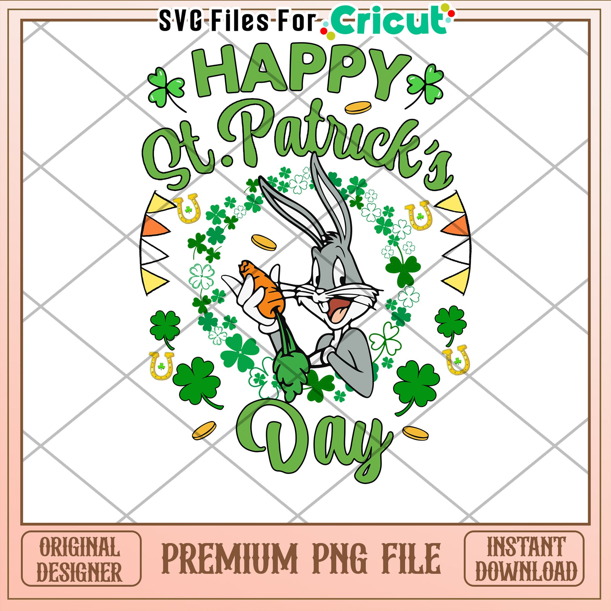 Happy St Patricks Day PNG Design for Cricut Use