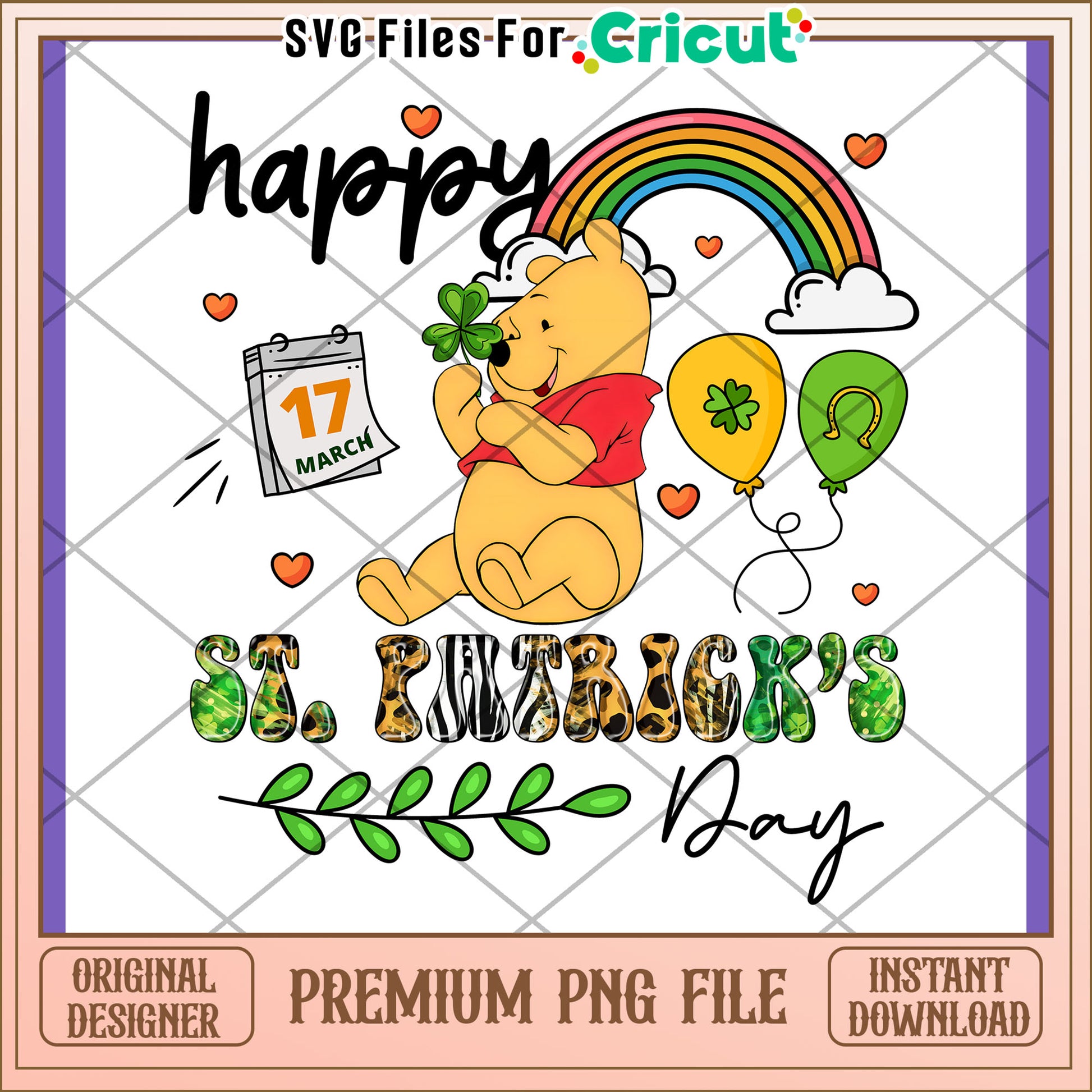 Happy St Patricks Day PNG Design for Kids Fun