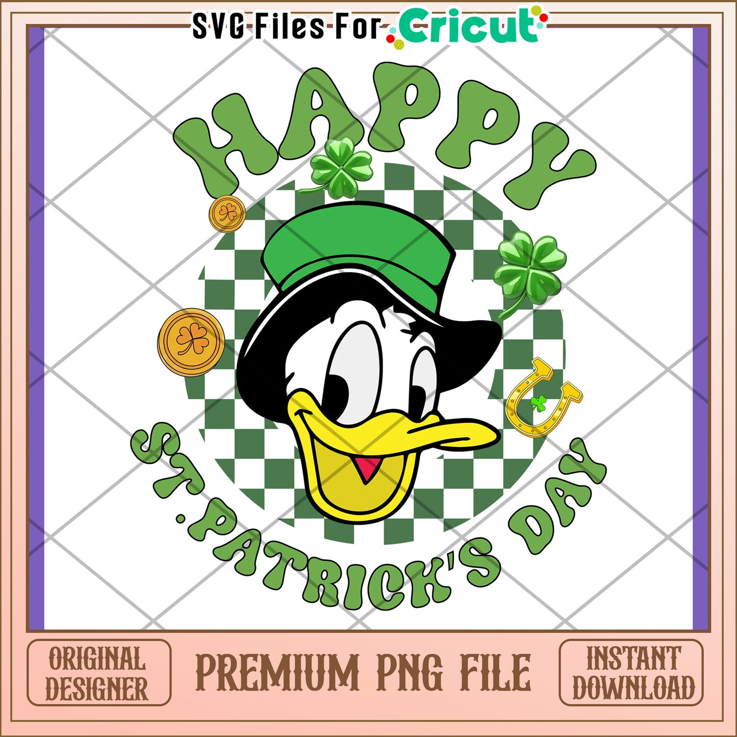 Happy St Patricks Day PNG Duck Design