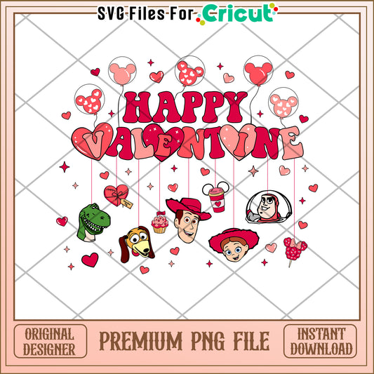 Happy Valentine PNG Design for Cricut Projects Download