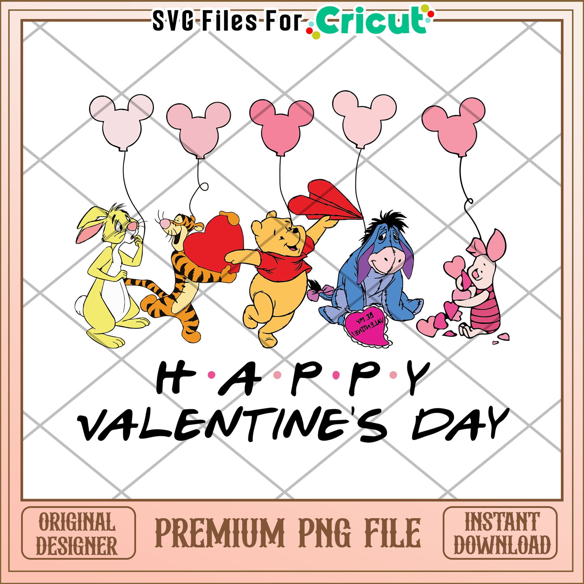 Happy Valentine's Day PNG File with Disney Characters – svg files for ...