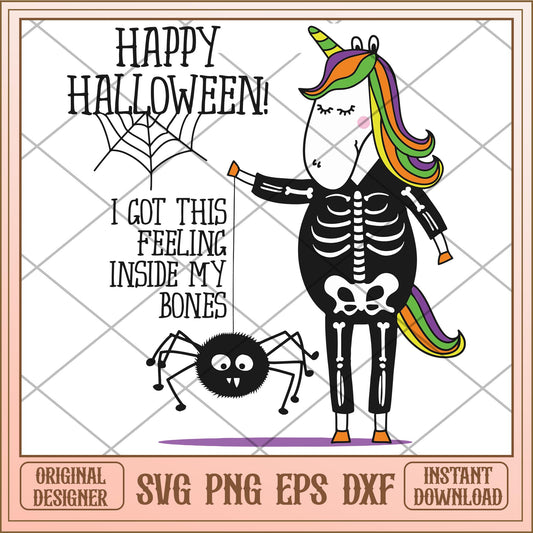Happy Halloween Unicorn svg, halloween characters svg, digital download