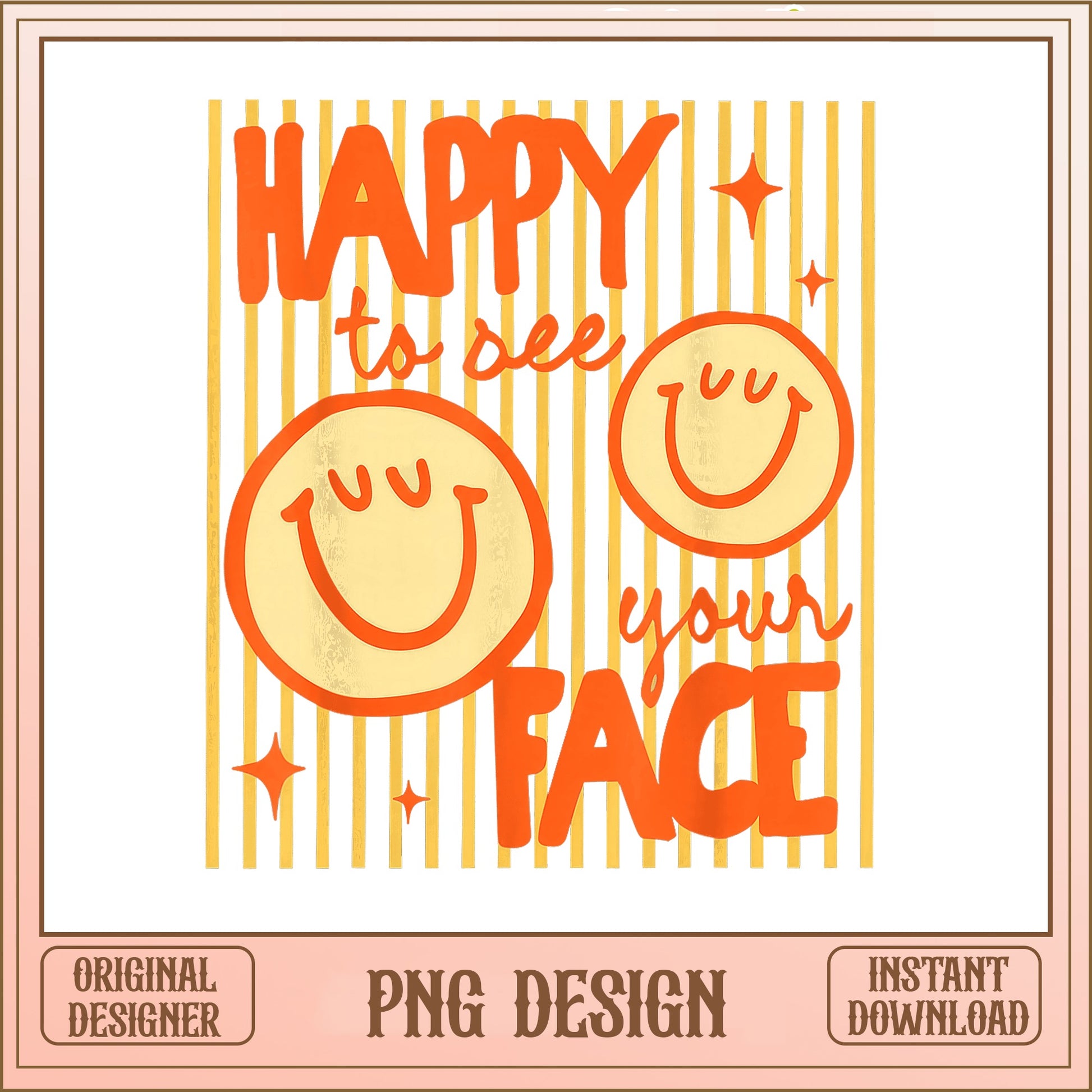 Happy To See Your Face PNG, Smiley Face PNG, Retro Smile PNG