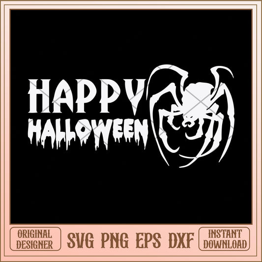 Happy halloween white svg, halloween characters svg, digital download