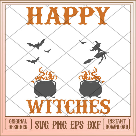 Happy halloween witch white svg, halloween characters svg, digital download