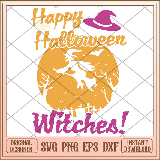 Happy halloween witches svg, halloween characters svg, digital download