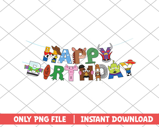 Happy birthday toy story disney png