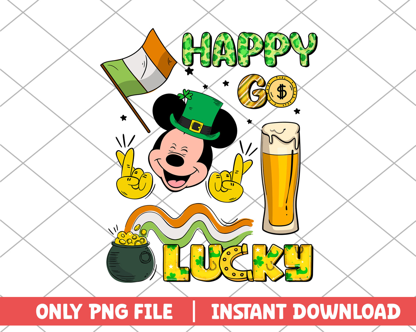 Happy go lucky st.patrick day png 