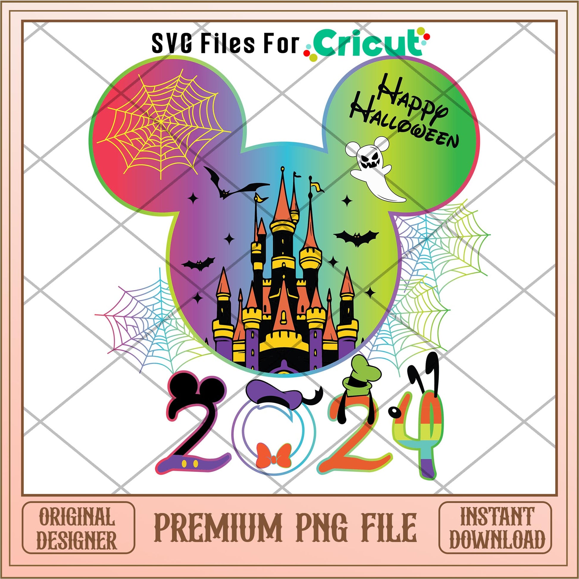 Happy halloween 2024 mickey png, Disney characters png, Digital Download