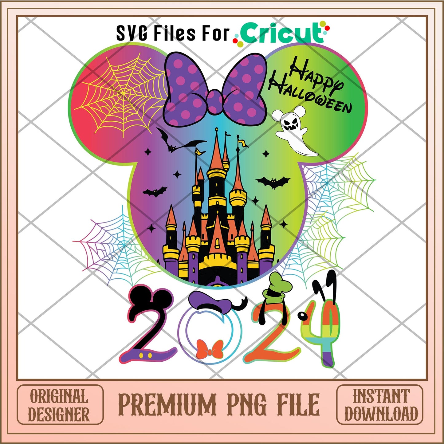 Happy halloween 2024 minnie png, Disney characters png, Digital Download
