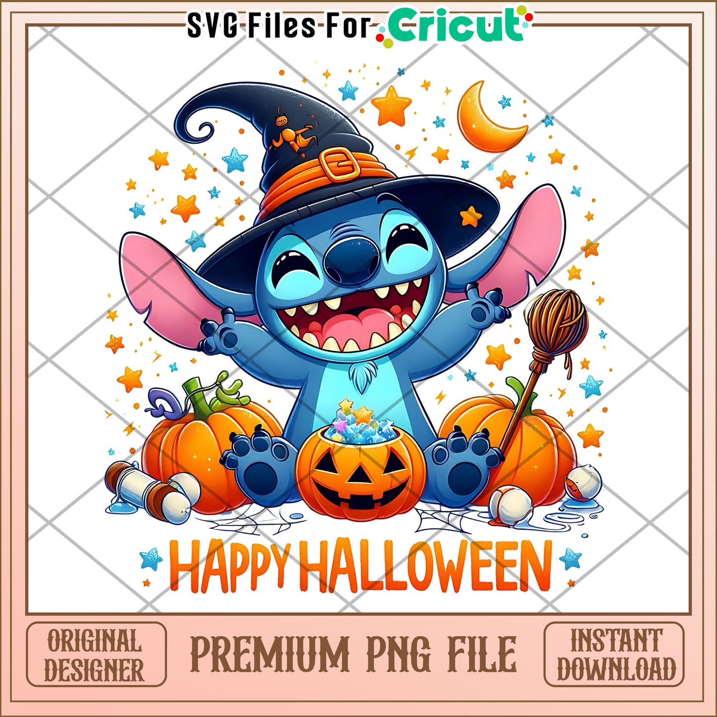 Happy halloween cute stitch png, halloween cookies​ png, lilo and stitch png