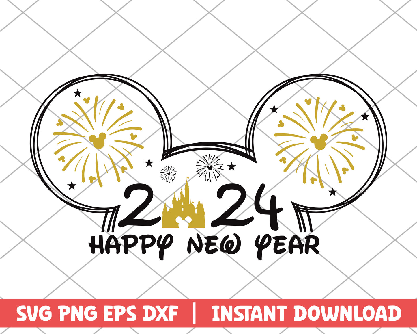 Happy new year boy disney svg