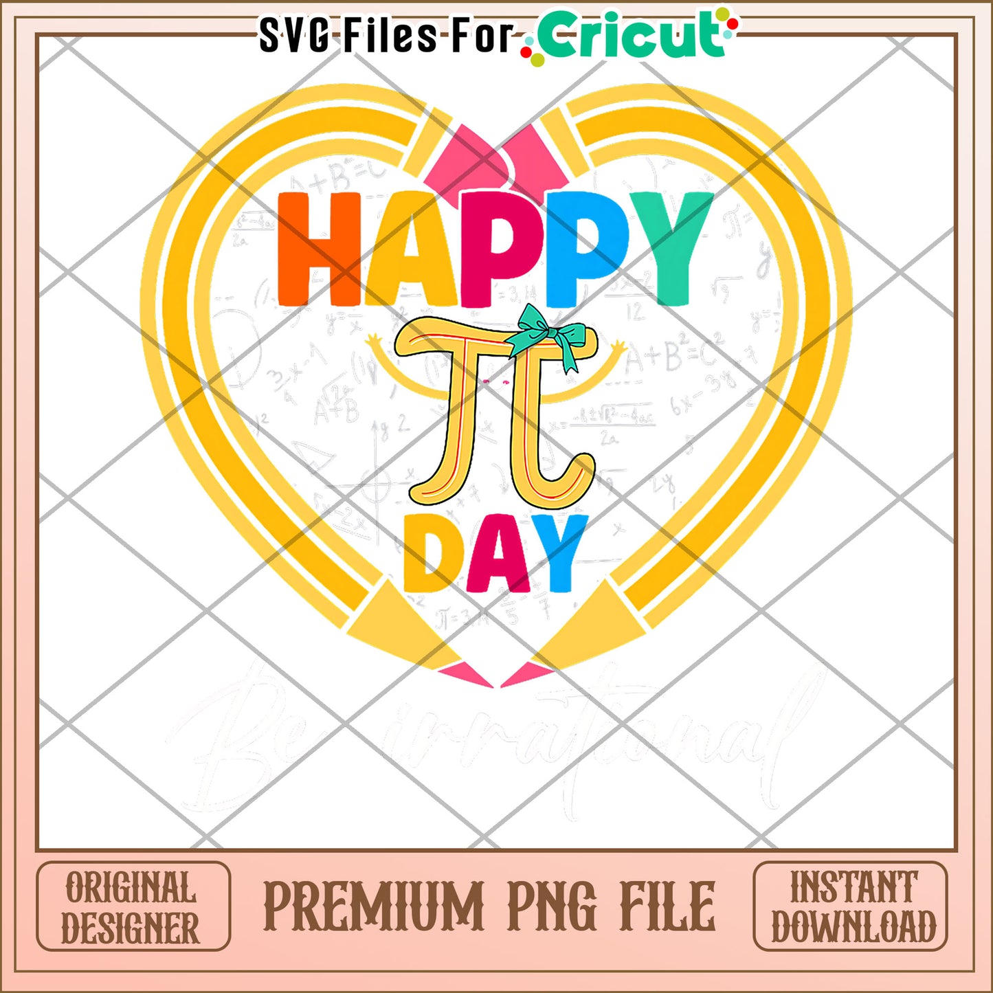 Happy pi day be irrational design png, back to school supplies​ png, cartoon design png
