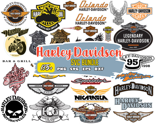 Harley davidson bundle design svg, harley davidson logo​ svg