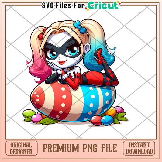 Harley Quinn Easter PNG Cricut