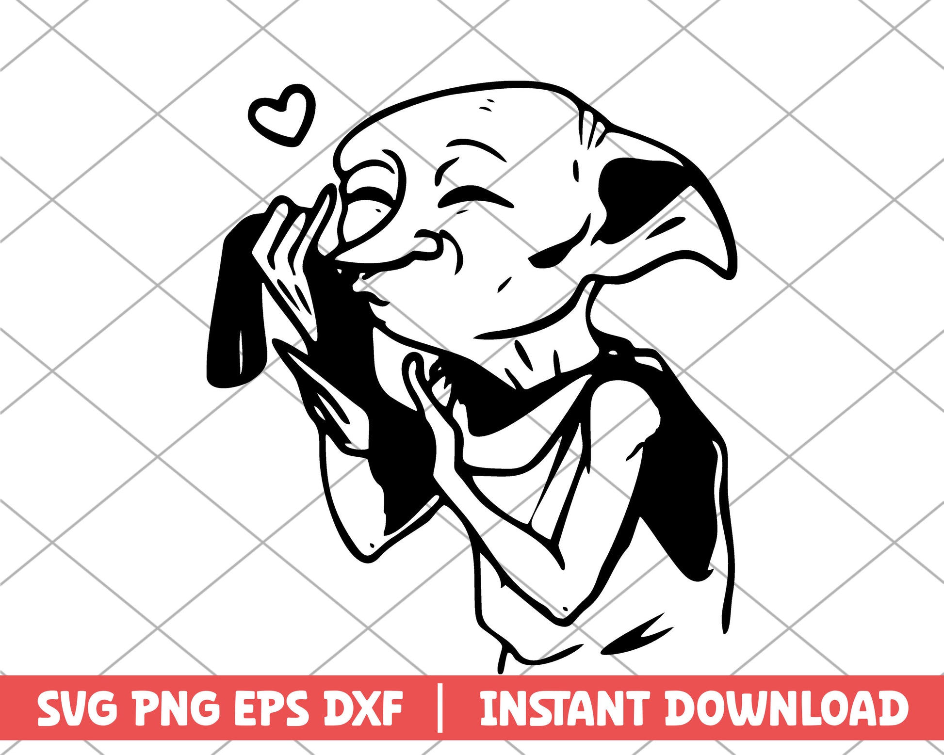 Harry Potter Dobby love cartoon svg