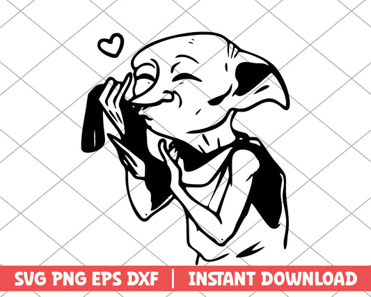 Harry Potter Dobby love cartoon svg