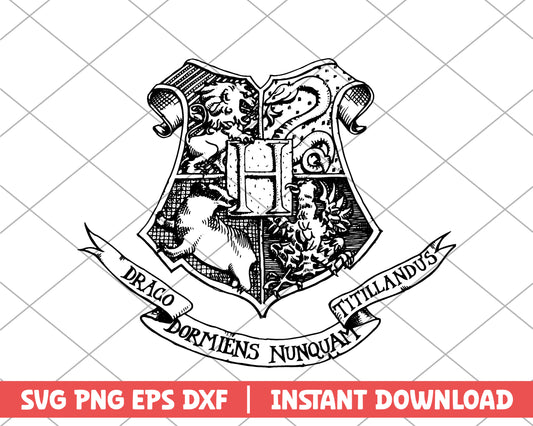 Harry Potter Draco dormiens nunquam titillandus cartoon svg