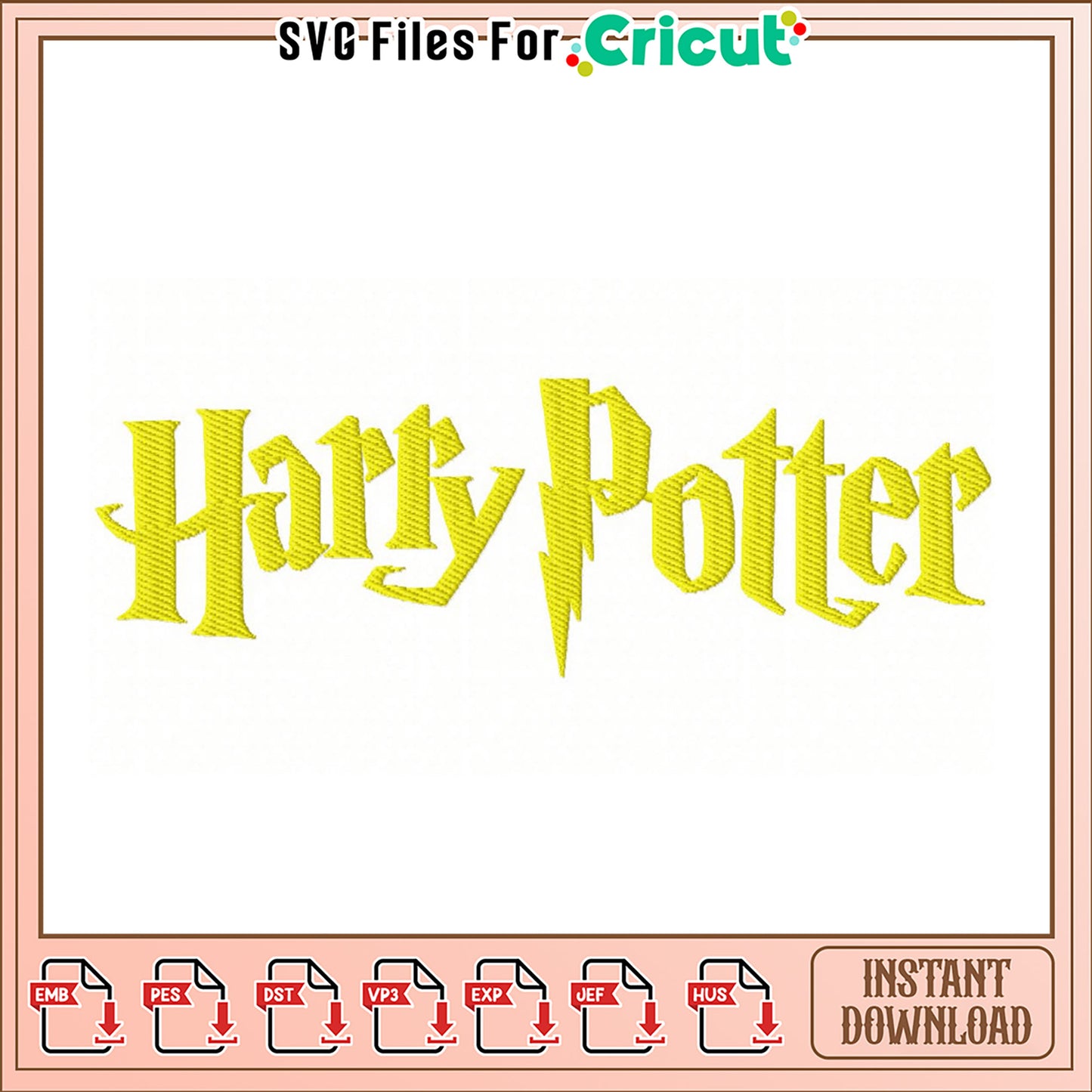Harry Potter Embroidery Design Instant Download