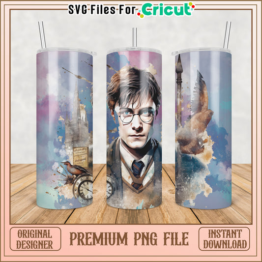Harry Potter Tumbler Design Premium PNG Instant Download for Cricut