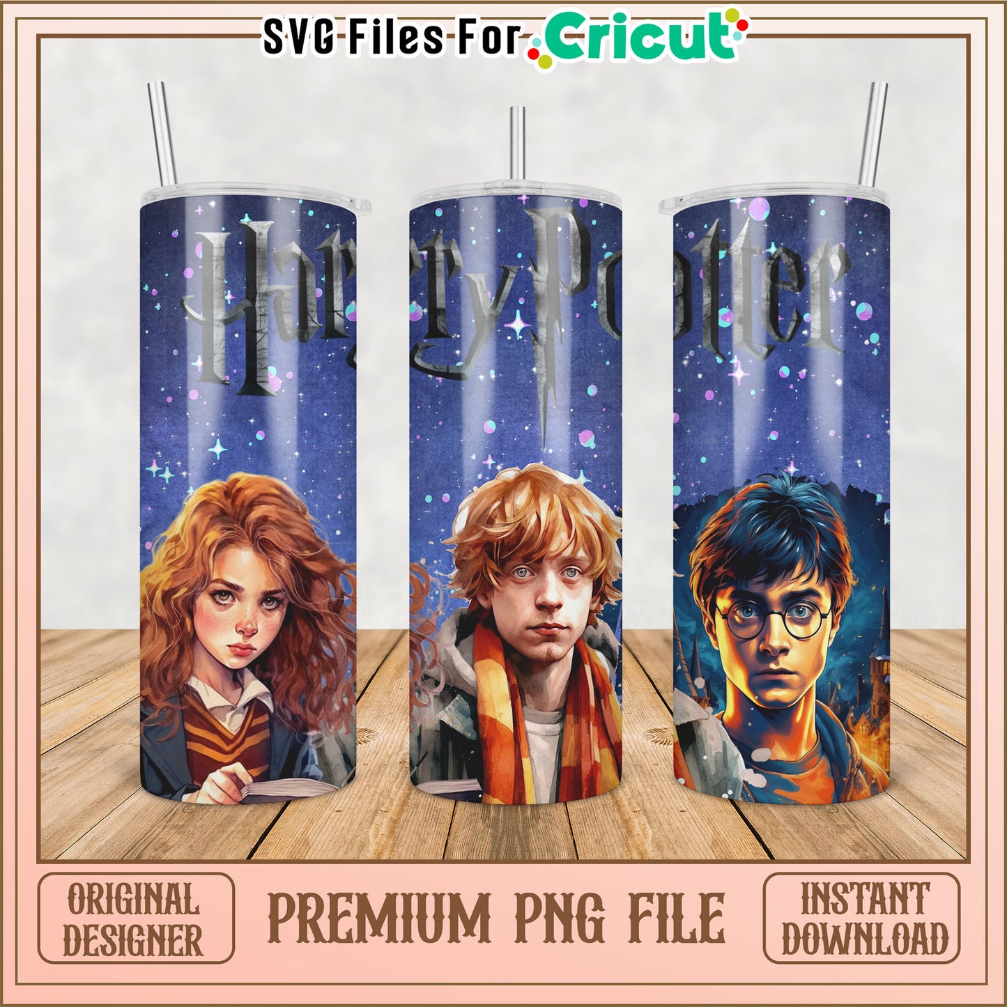 Harry Potter Tumbler PNG Sublimation Design