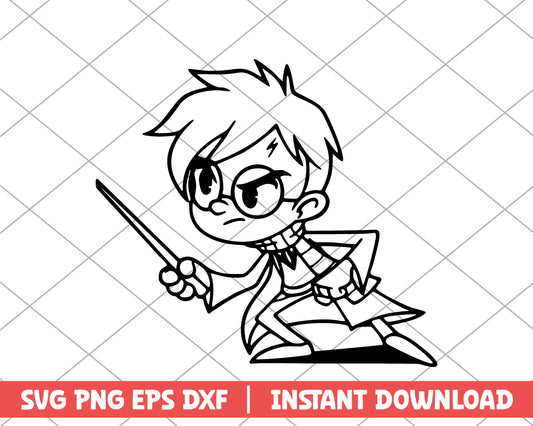 Harry Potter character fanart cartoon svg