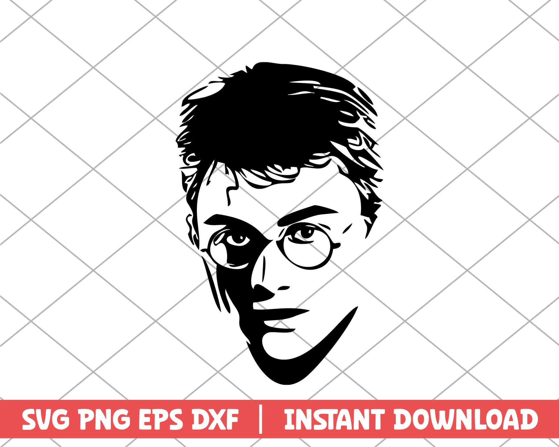 Harry Potter face cartoon svg