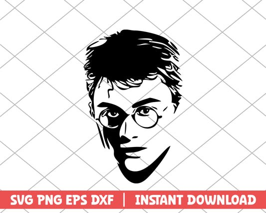 Harry Potter face cartoon svg