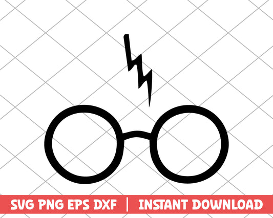 Harry Potter lightning bolt cartoon svg