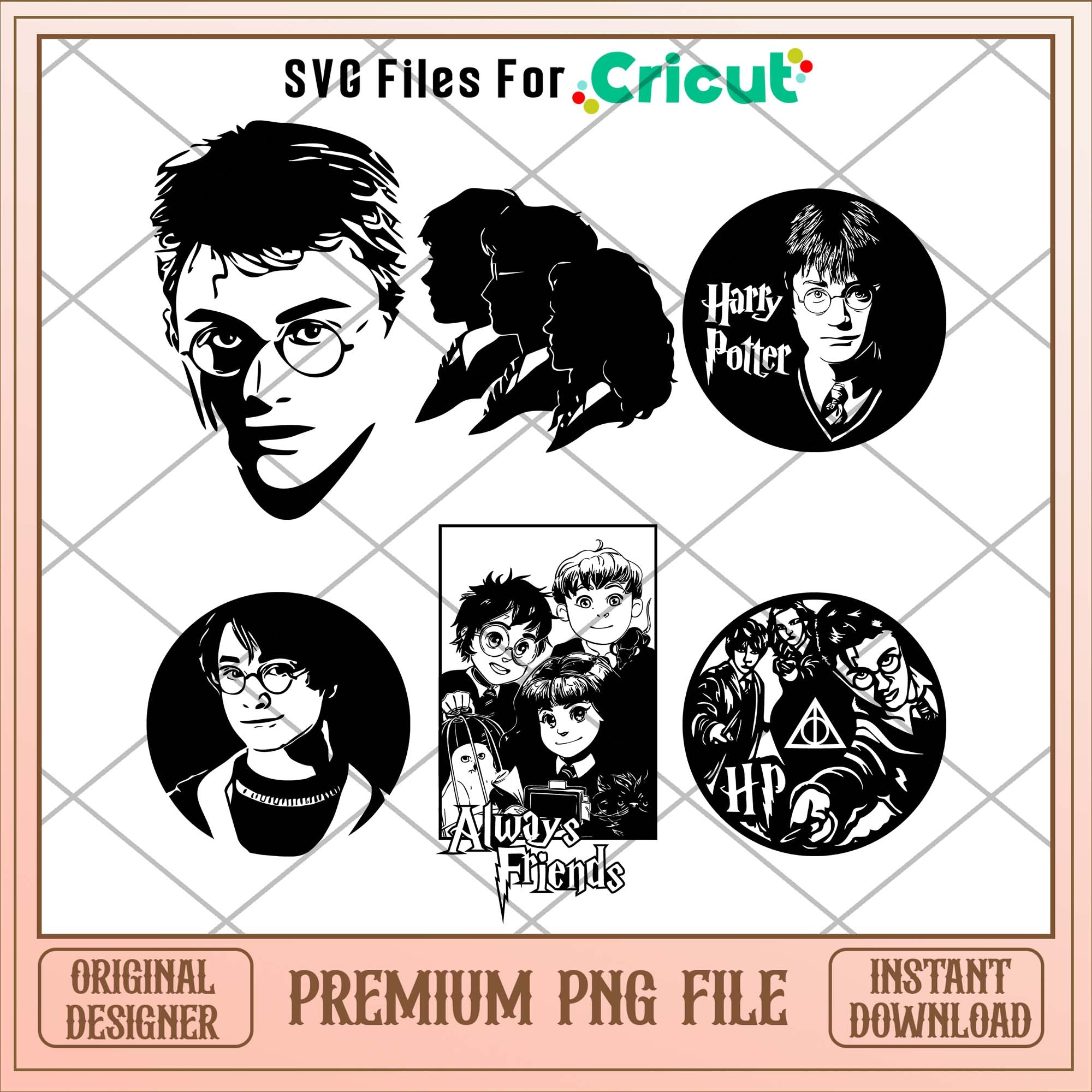 Harry Potter main png bundle, Harry Potter bundle - Svgfileforcricut ...