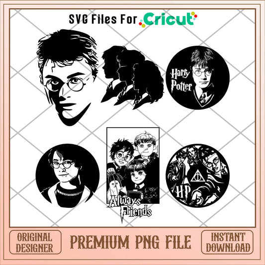 Harry Potter main png bundle, Harry Potter bundle - Svgfileforcricut