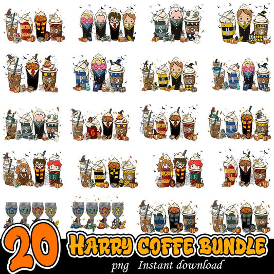 Harry Potter Coffee Bundle Png, Harry Potter coffee art bundle