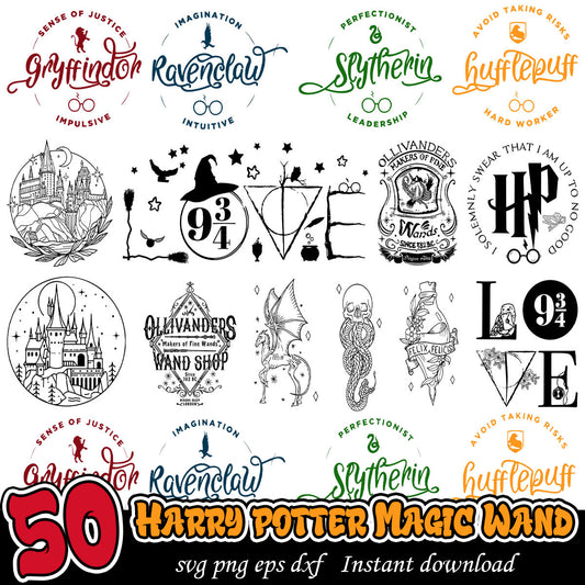 Harry Potter Magic Wand SVG Bundle, Harry Potter svg bundle